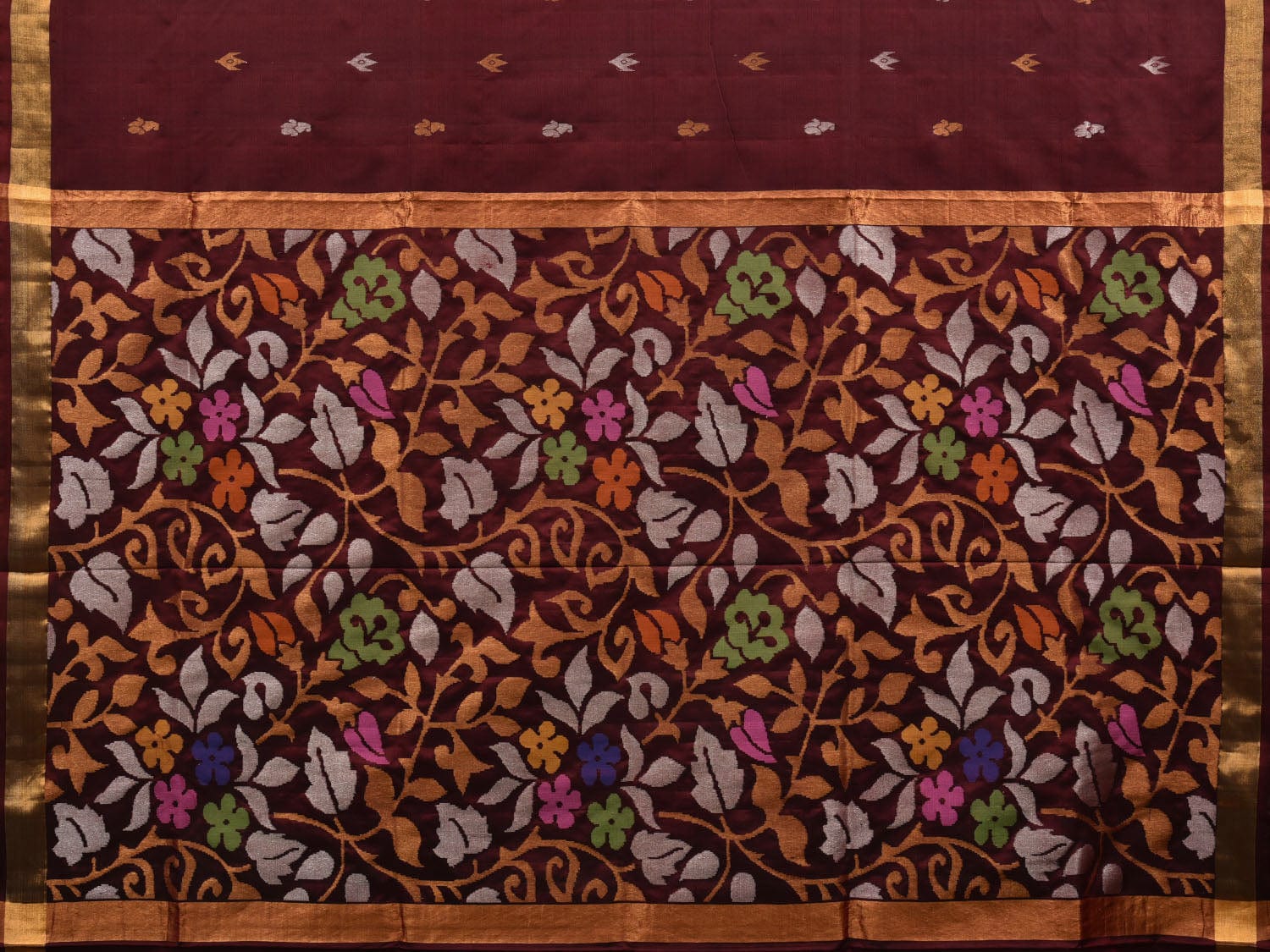 Brown Uppada Silk Handloom Saree with Rich Pallu Design u1883