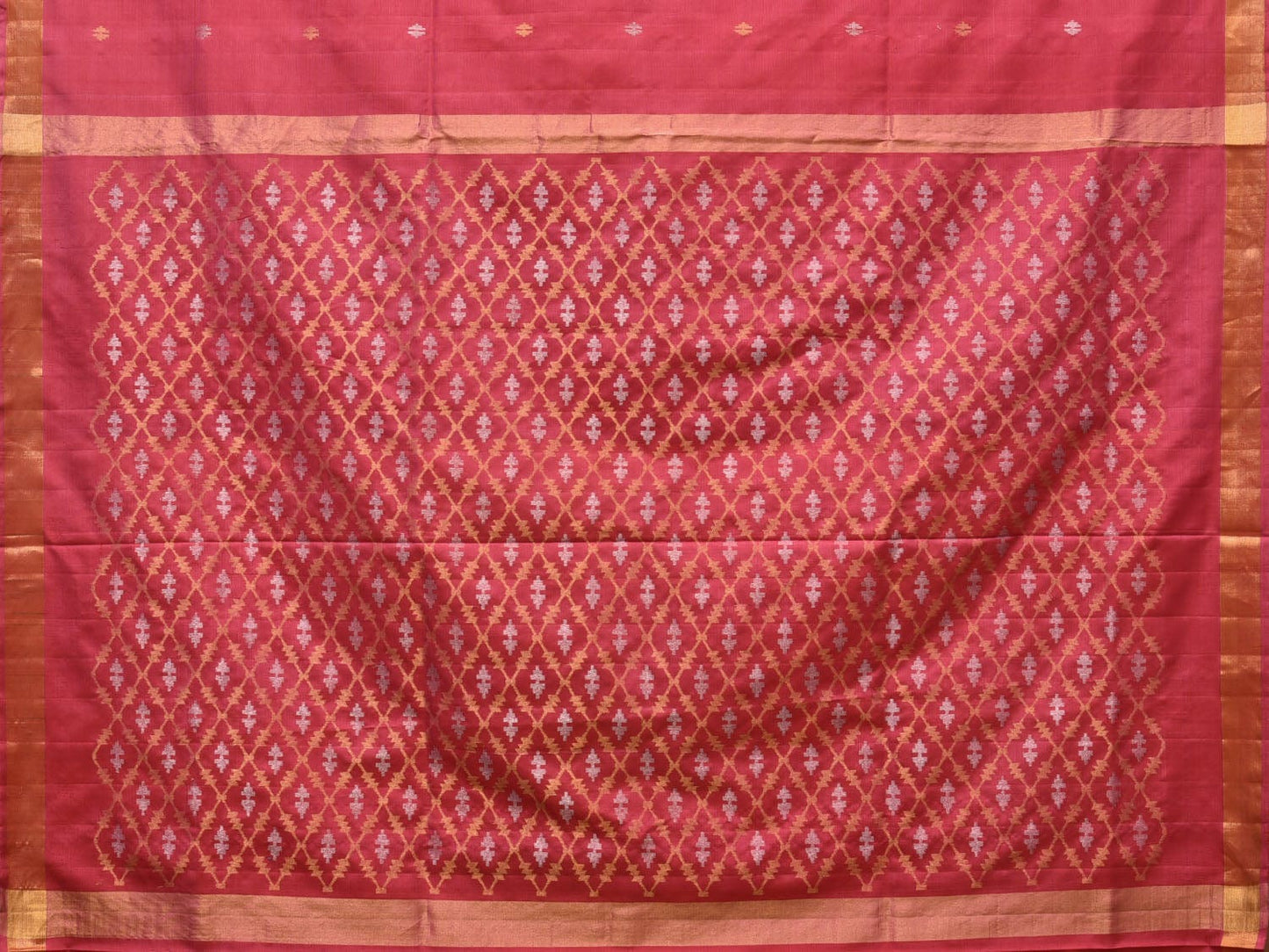 Burgundy Uppada Silk Handloom Saree with Jamdani Pallu Design u2186