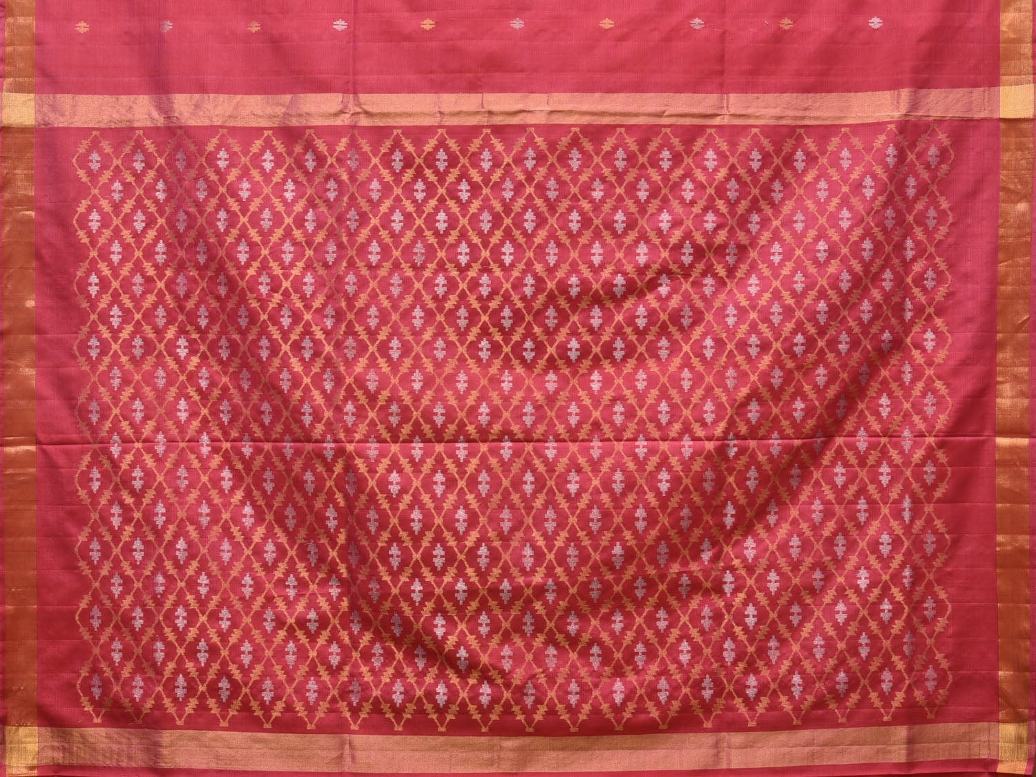 Burgundy Uppada Silk Handloom Saree with Jamdani Pallu Design u2186