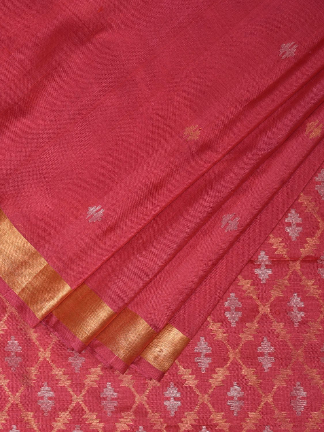 Burgundy Uppada Silk Handloom Saree with Jamdani Pallu Design u2186