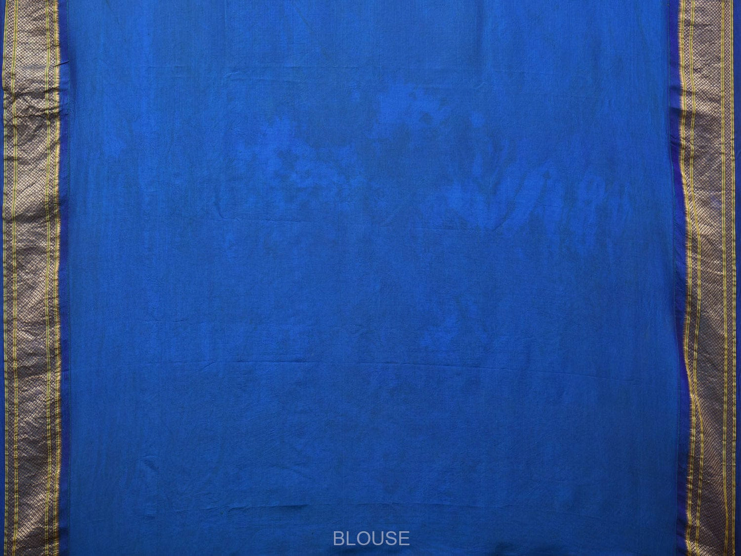 Cream and Blue Kalamkari Hand Painted Paithani Silk Handloom Saree with Pallu and Deers Border Design KL0759