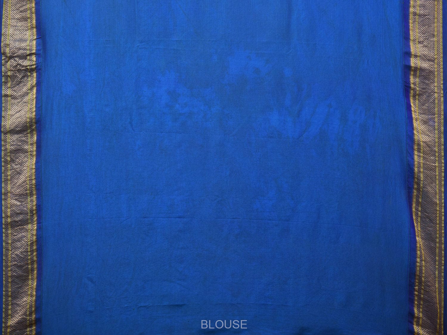 Cream and Blue Kalamkari Hand Painted Paithani Silk Handloom Saree with Pallu and Deers Border Design KL0759