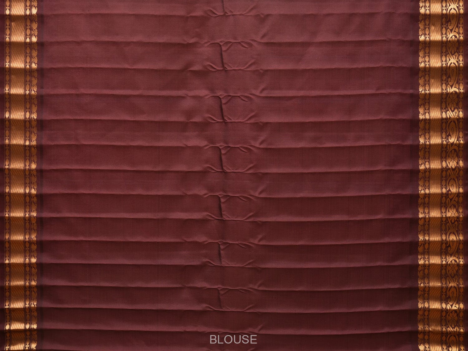 Cream and Brown Gadwal Silk Handloom Saree with Mango Pallu and Border Design g0339