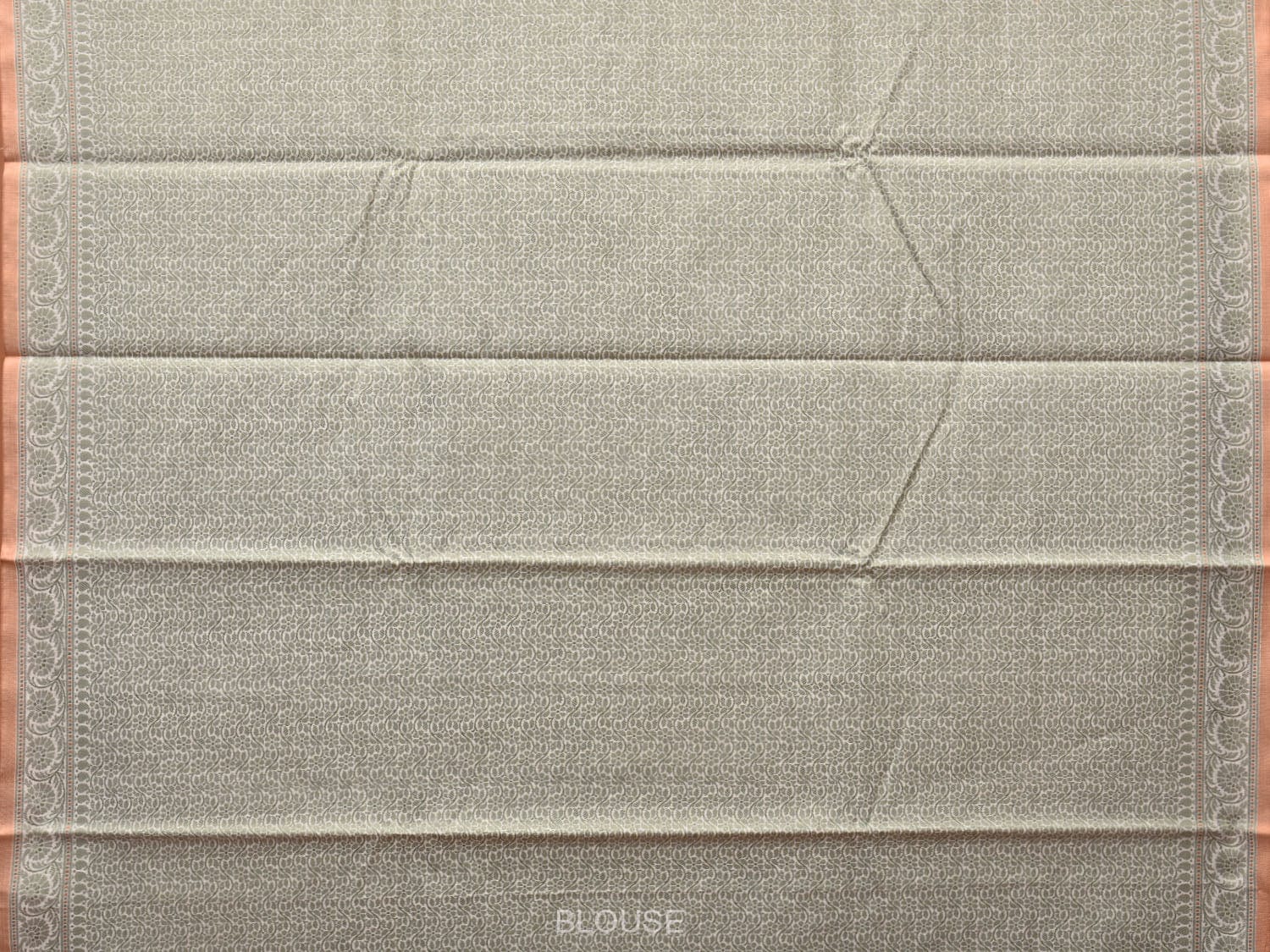 Cream and Light Green Cut Work Sico Cotton Saree with All Over and Border Design o0417