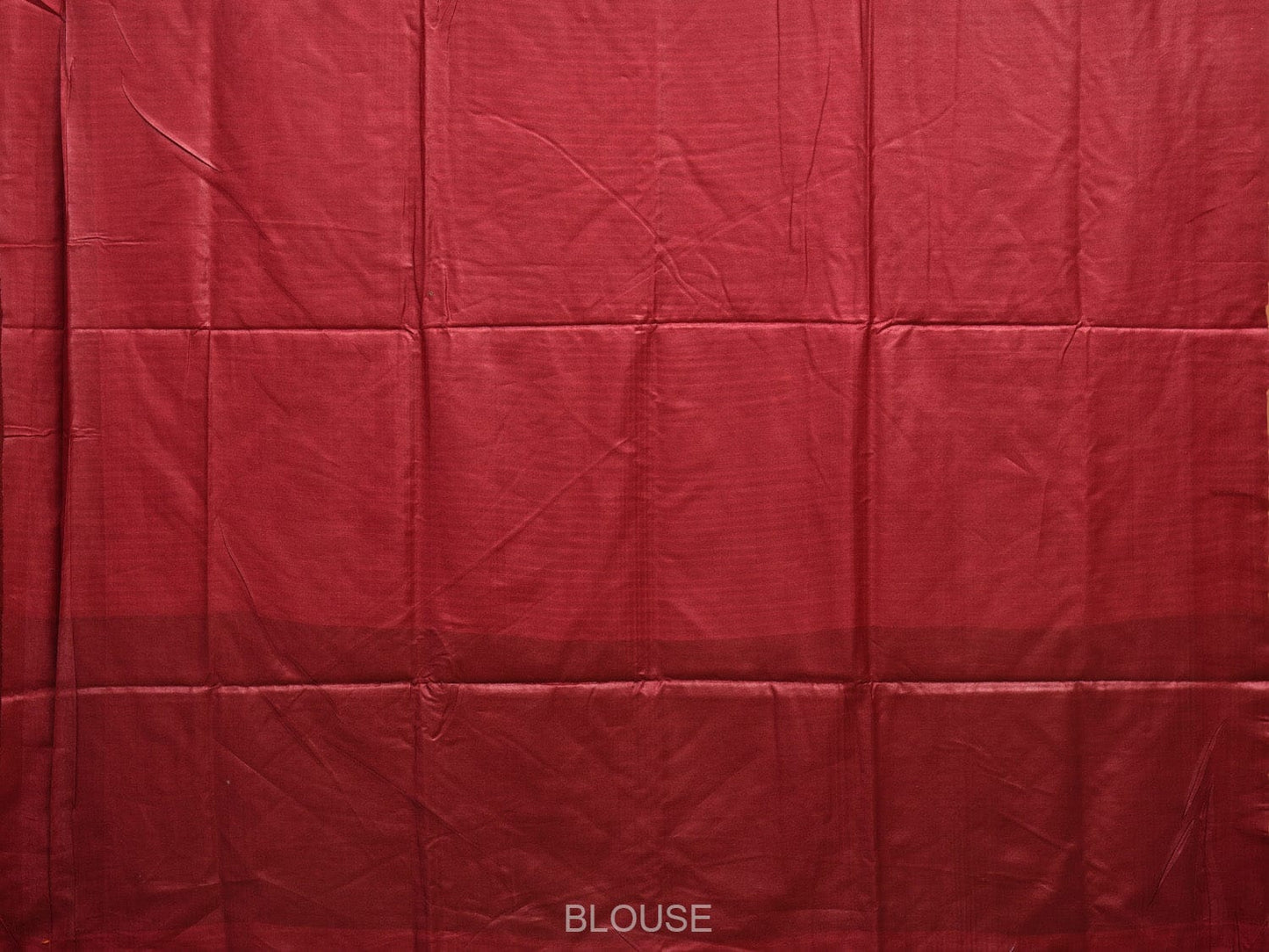 Cream and Red Ikat Tussar Handloom Plain Saree with Pallu and Temple Border Design i0865