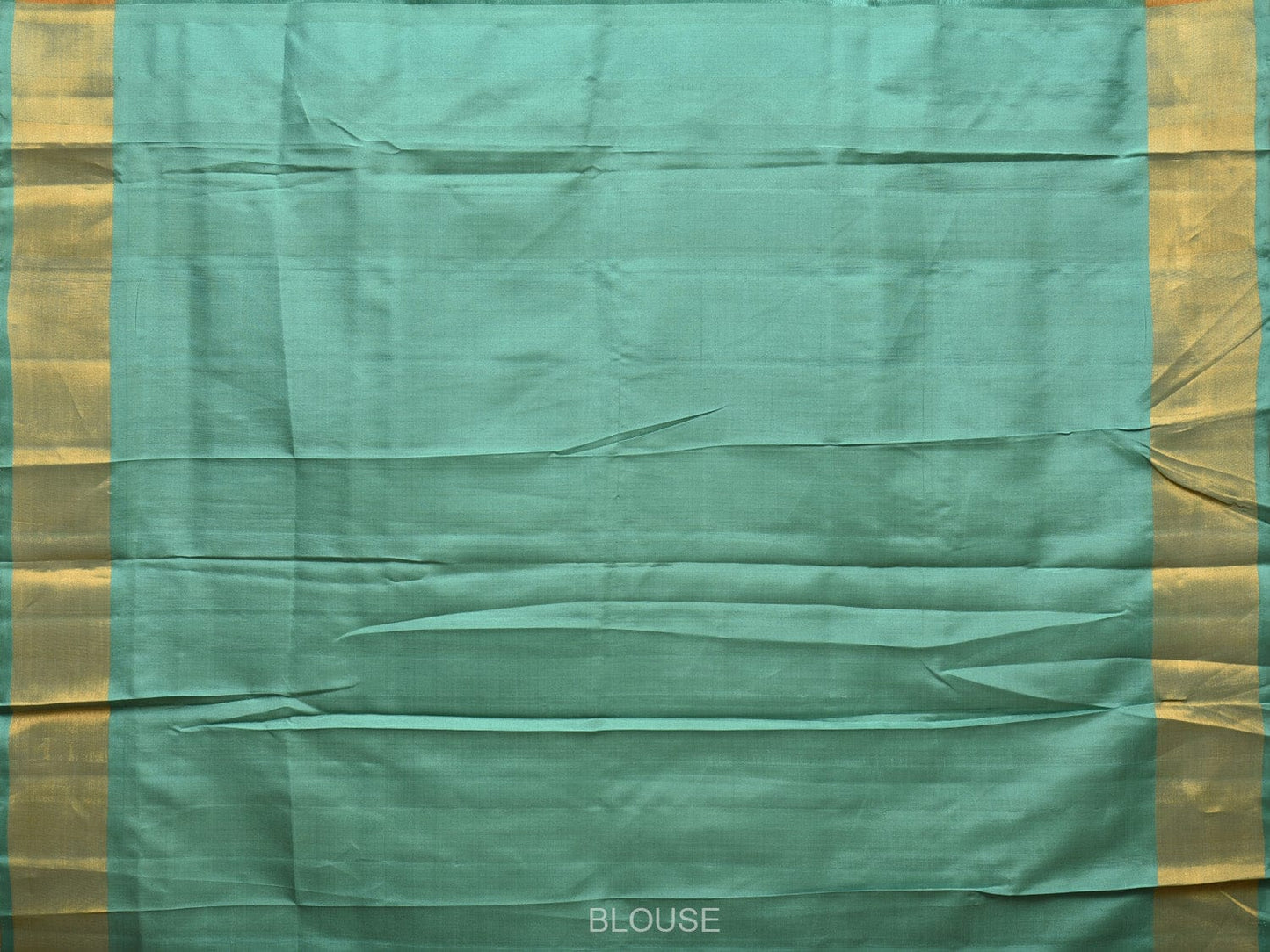 Cream and Turquoise Uppada Silk Handloom Saree with Body Buta and Checks Design u2121