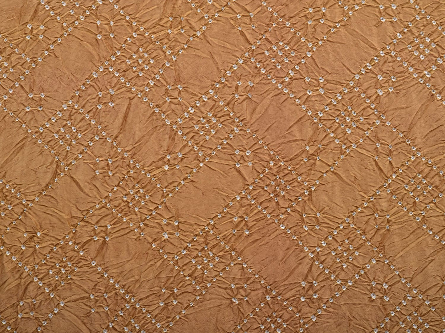 Cream Bandhani Paithani Silk Handloom Saree with Pallu Design bn0339