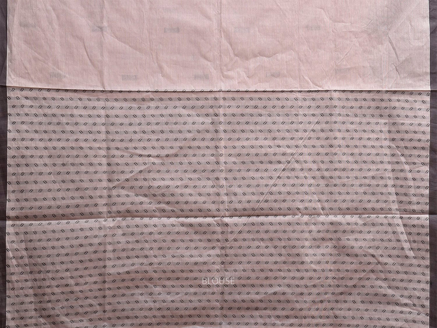 Cream Kanchipuram Cotton Saree with Big Temple Border and Pallu Design k0845