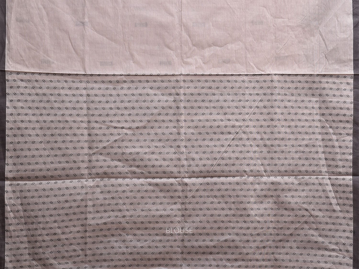 Cream Kanchipuram Cotton Saree with Big Temple Border and Pallu Design k0845