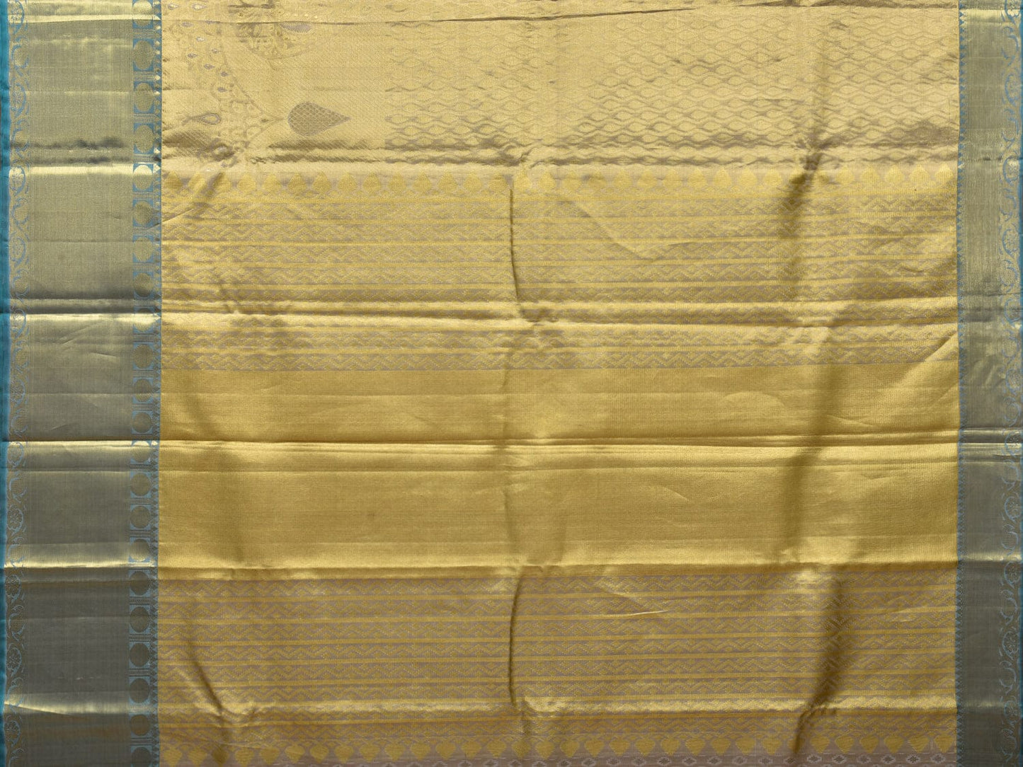 Cream Kanchipuram Silk Handloom Tissue Saree with All Over Design k0525