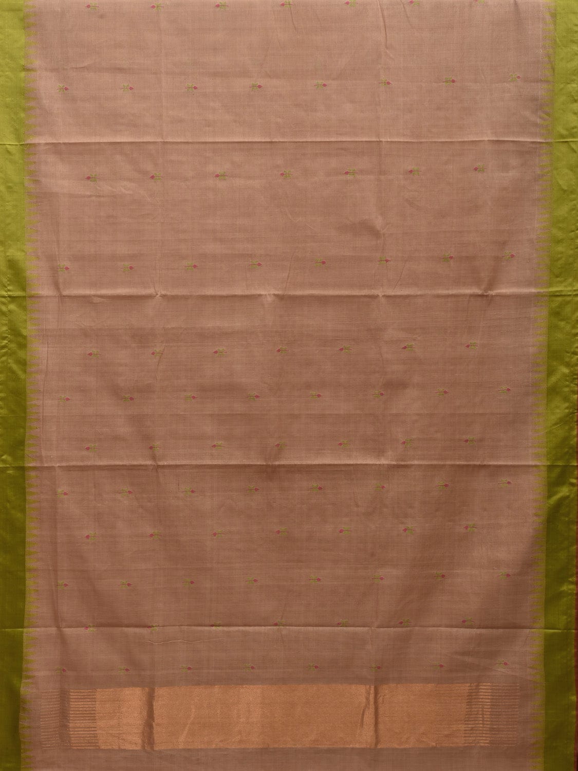 Cream Khadi Cotton Handloom Saree with Jamdani Buta Design kh0556