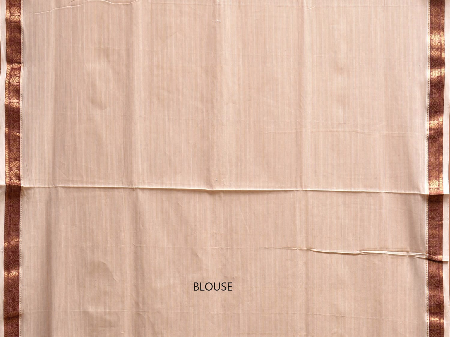 Cream Khadi Cotton Handloom Saree with Rudraksh Border Design kh0706