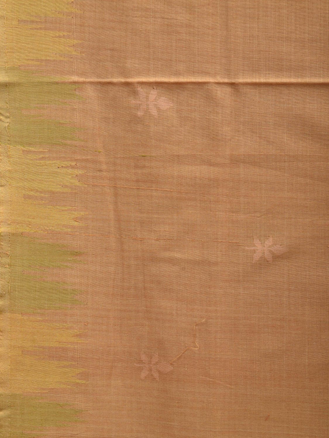 Cream Khadi Cotton Handloom Saree with Temple Border Design kh0552