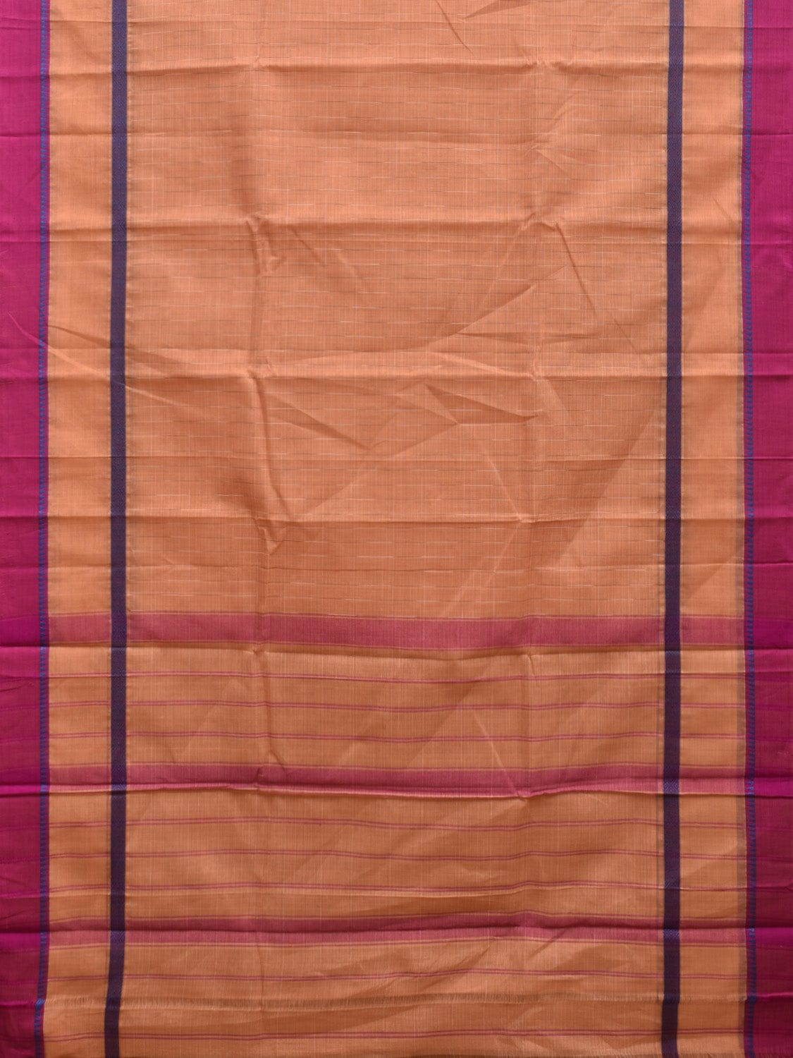 Cream Narayanpet Cotton Handloom Saree with Big Border Design No Blouse np0843