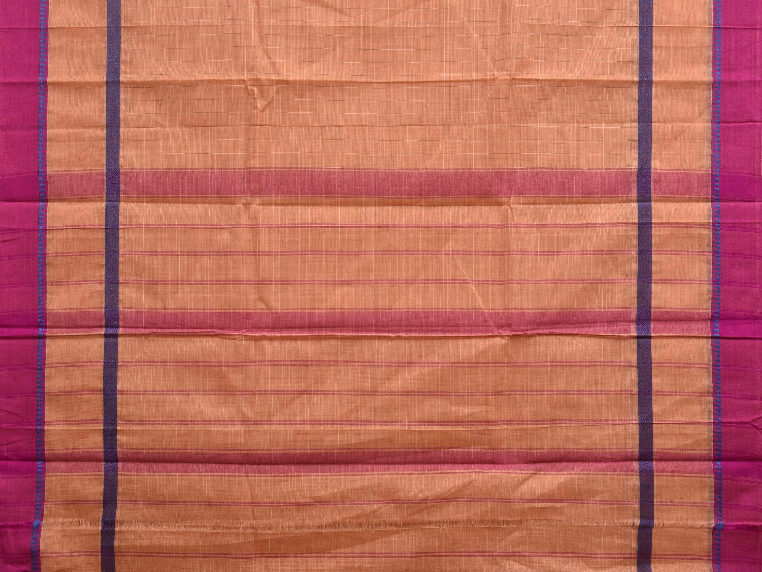 Cream Narayanpet Cotton Handloom Saree with Big Border Design No Blouse np0843