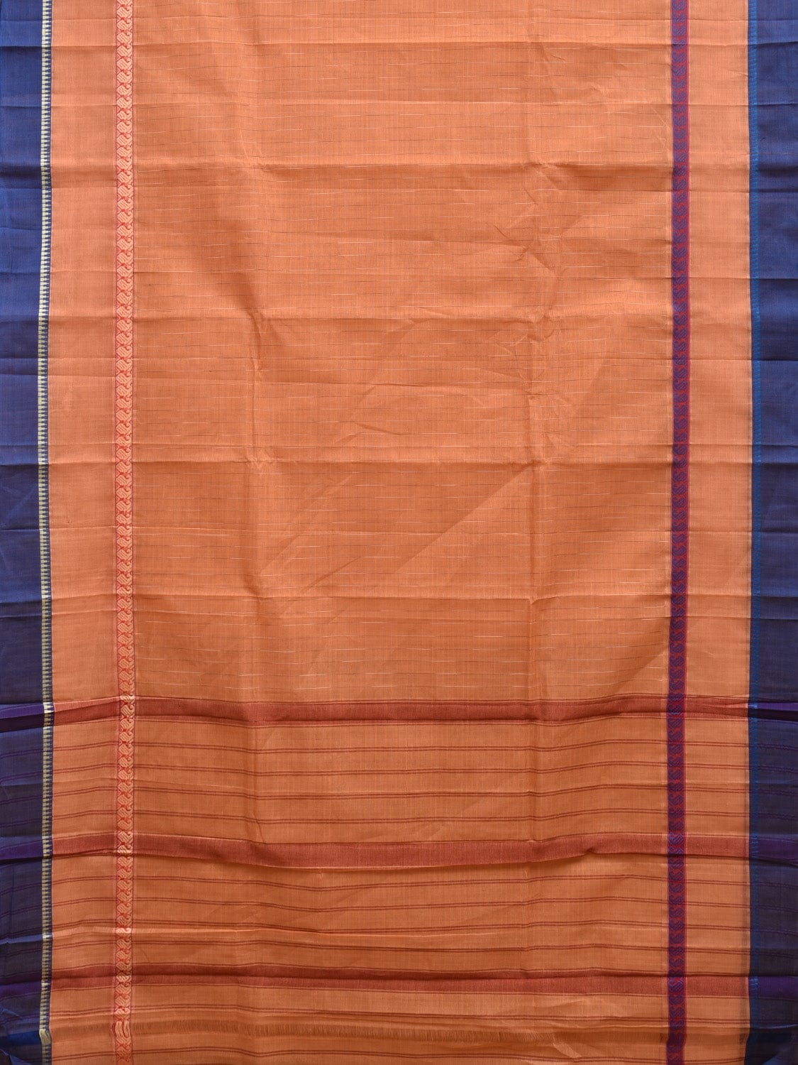 Cream Narayanpet Cotton Handloom Saree with Big Border Design No Blouse np0852