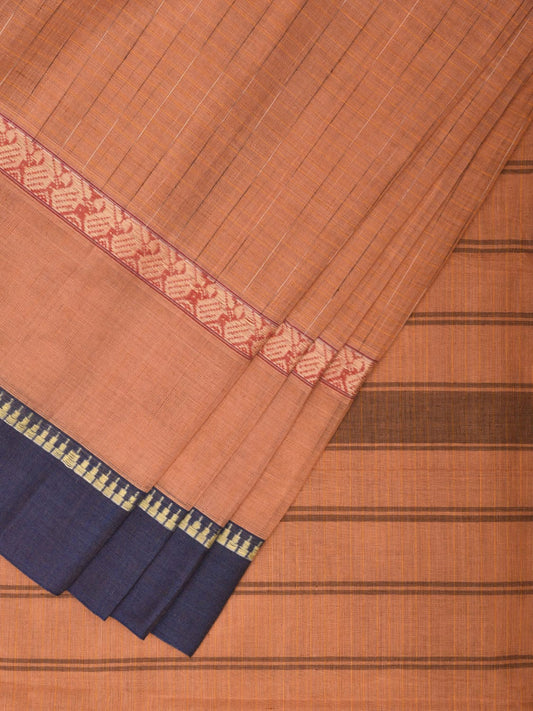 Cream Narayanpet Cotton Handloom Saree with Big Border Design No Blouse np0907