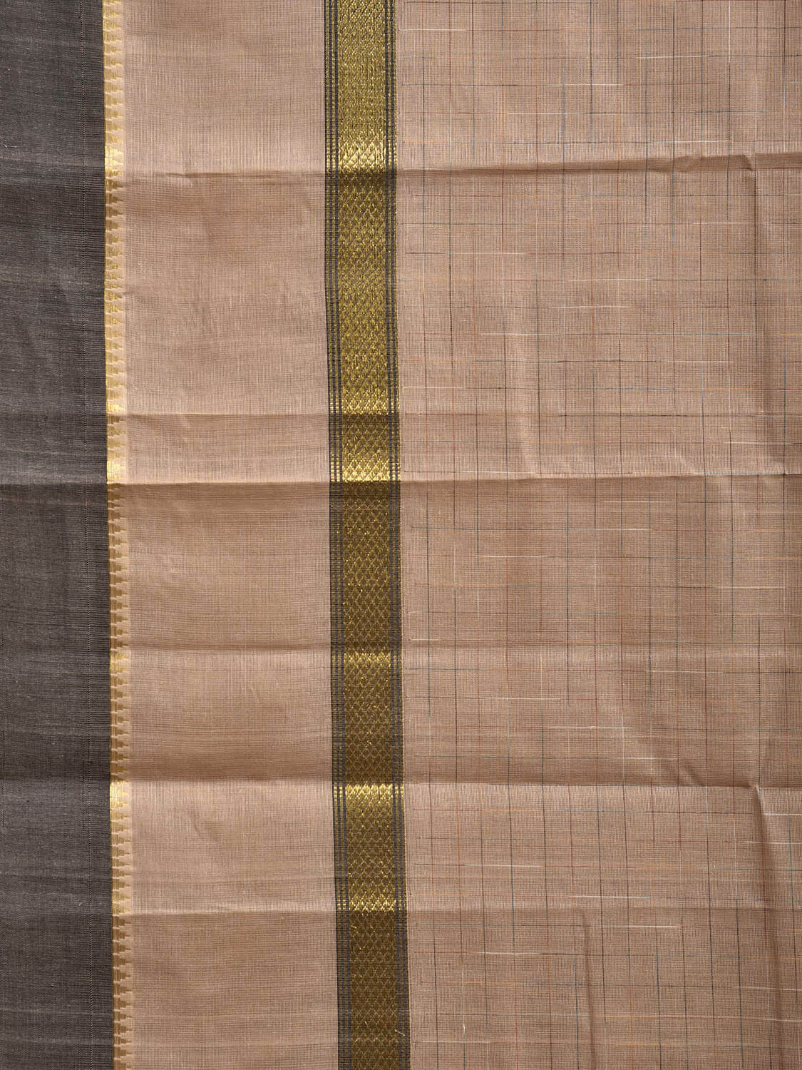 Cream Narayanpet Cotton Handloom Saree with Big Border Design No Blouse np1151