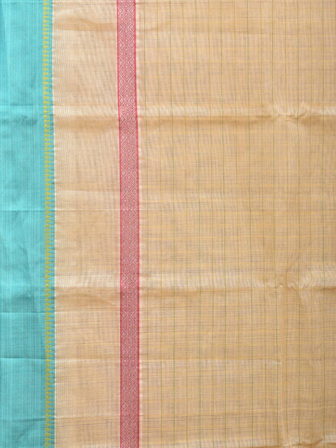 Cream Narayanpet Cotton Handloom Saree with Strips Design np0762