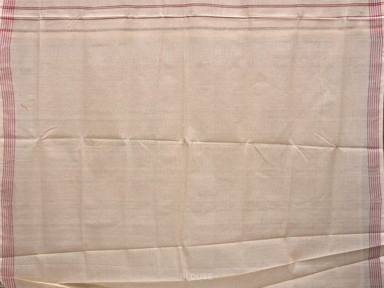 Cream Pochampally Ikat Cotton Handloom Saree with All Over Body Design i0633