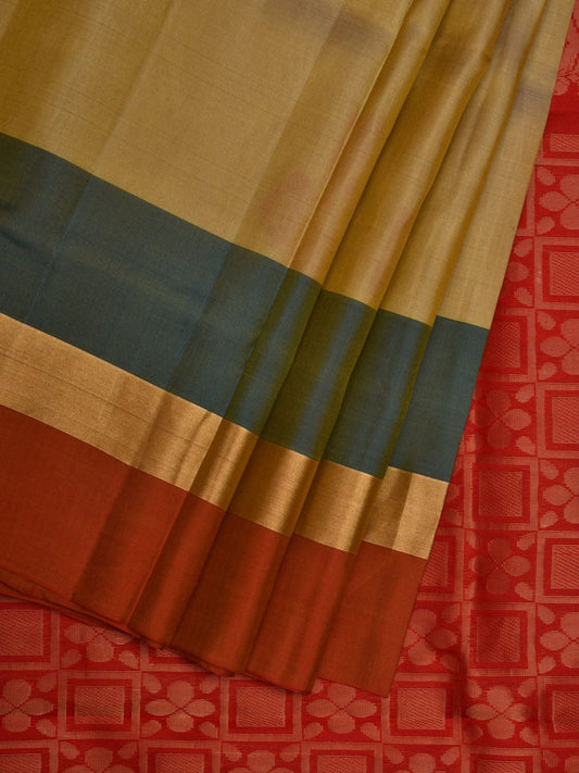 Cream Silk Handloom Saree with Kanchi Buta and Pallu Design o0298