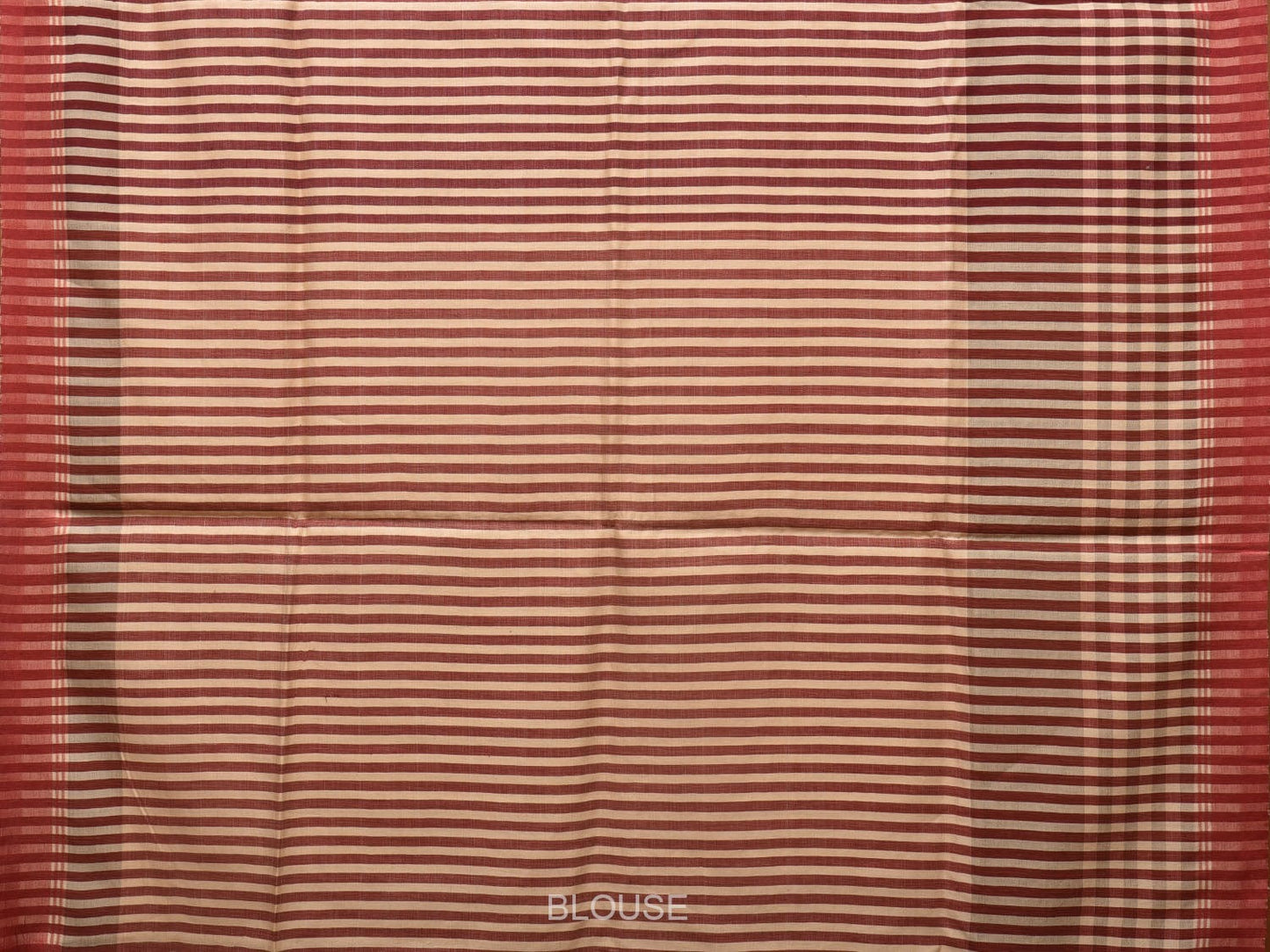 Cream Tussar Handloom Saree with Strips Pallu and Thread Work Design o0423