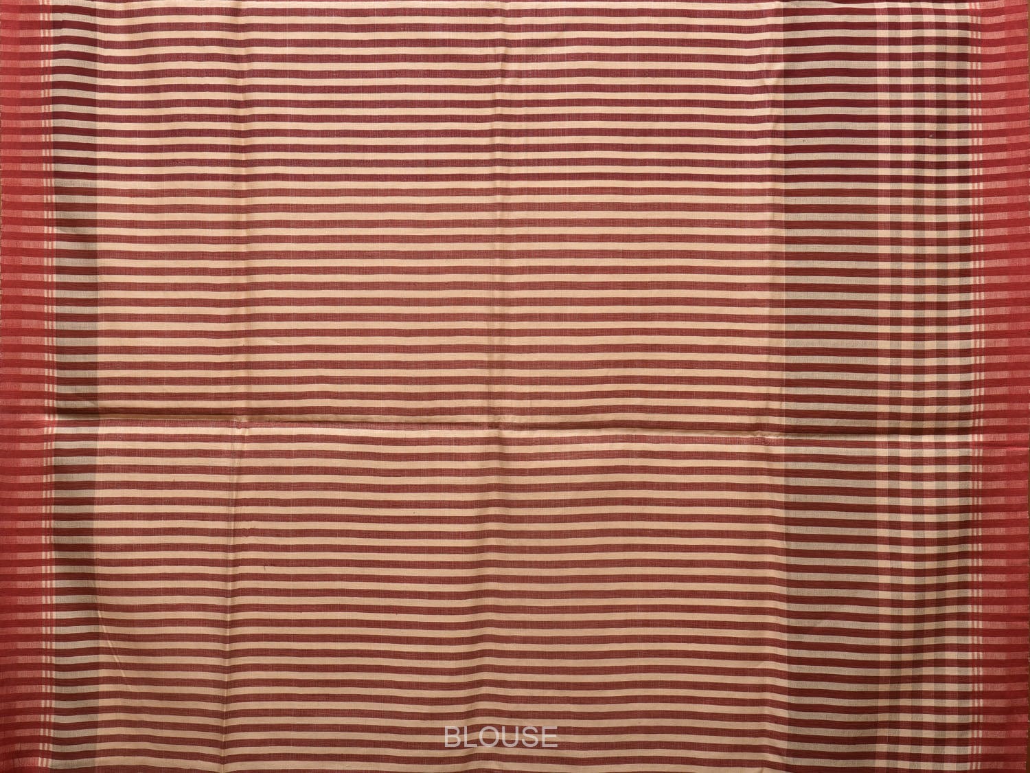 Cream Tussar Handloom Saree with Strips Pallu and Thread Work Design o0423