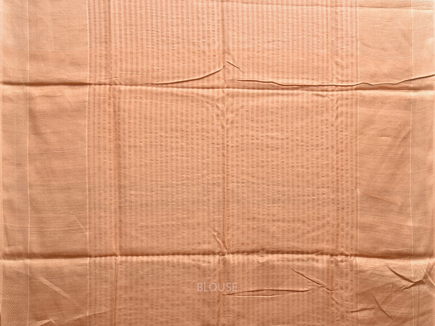 Cream Tussar Saree with Strips Body and Pallu Design o0573