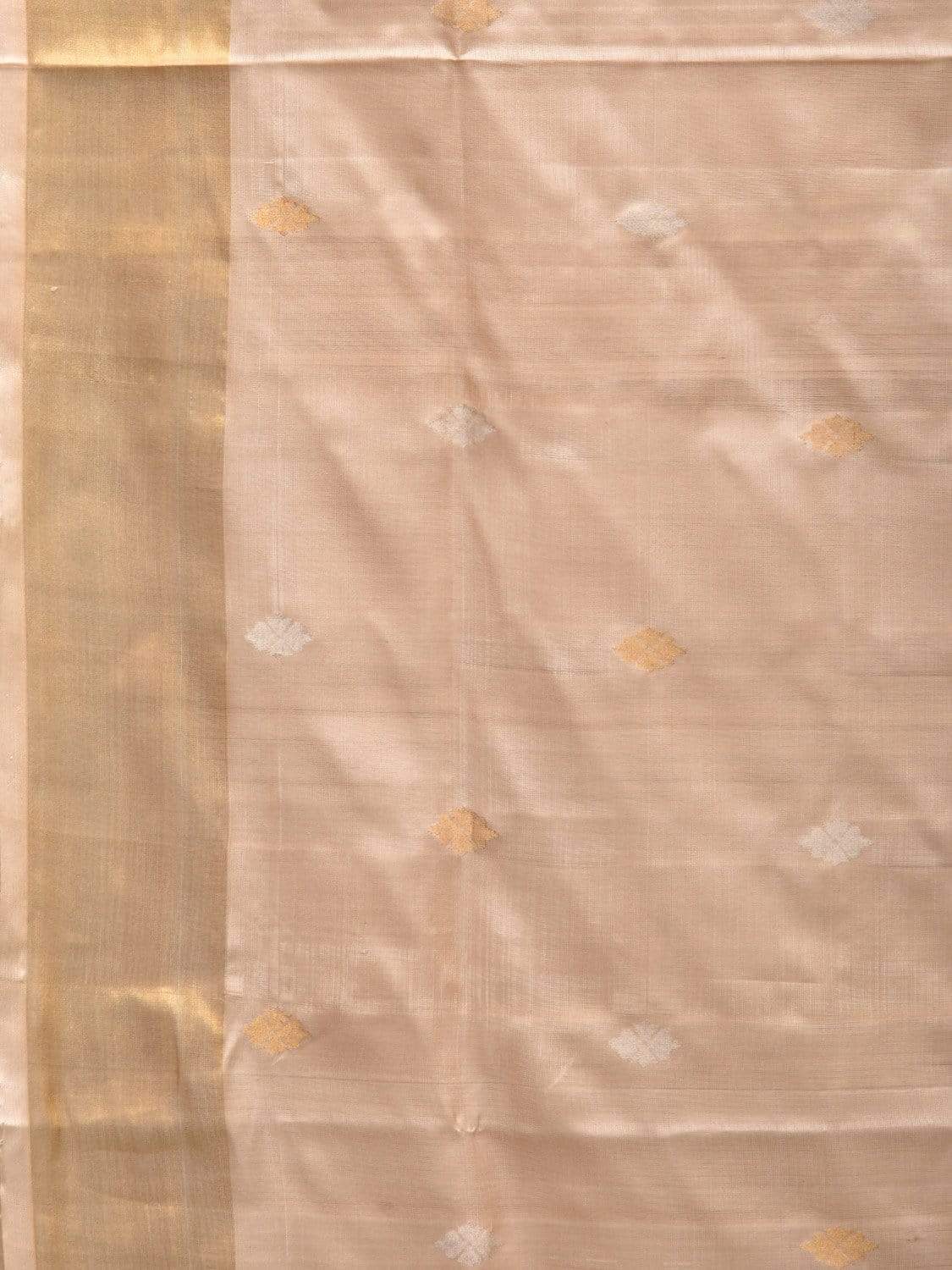 Cream Uppaa Silk Handloom Saree with Jamdani Pallu Design u1770
