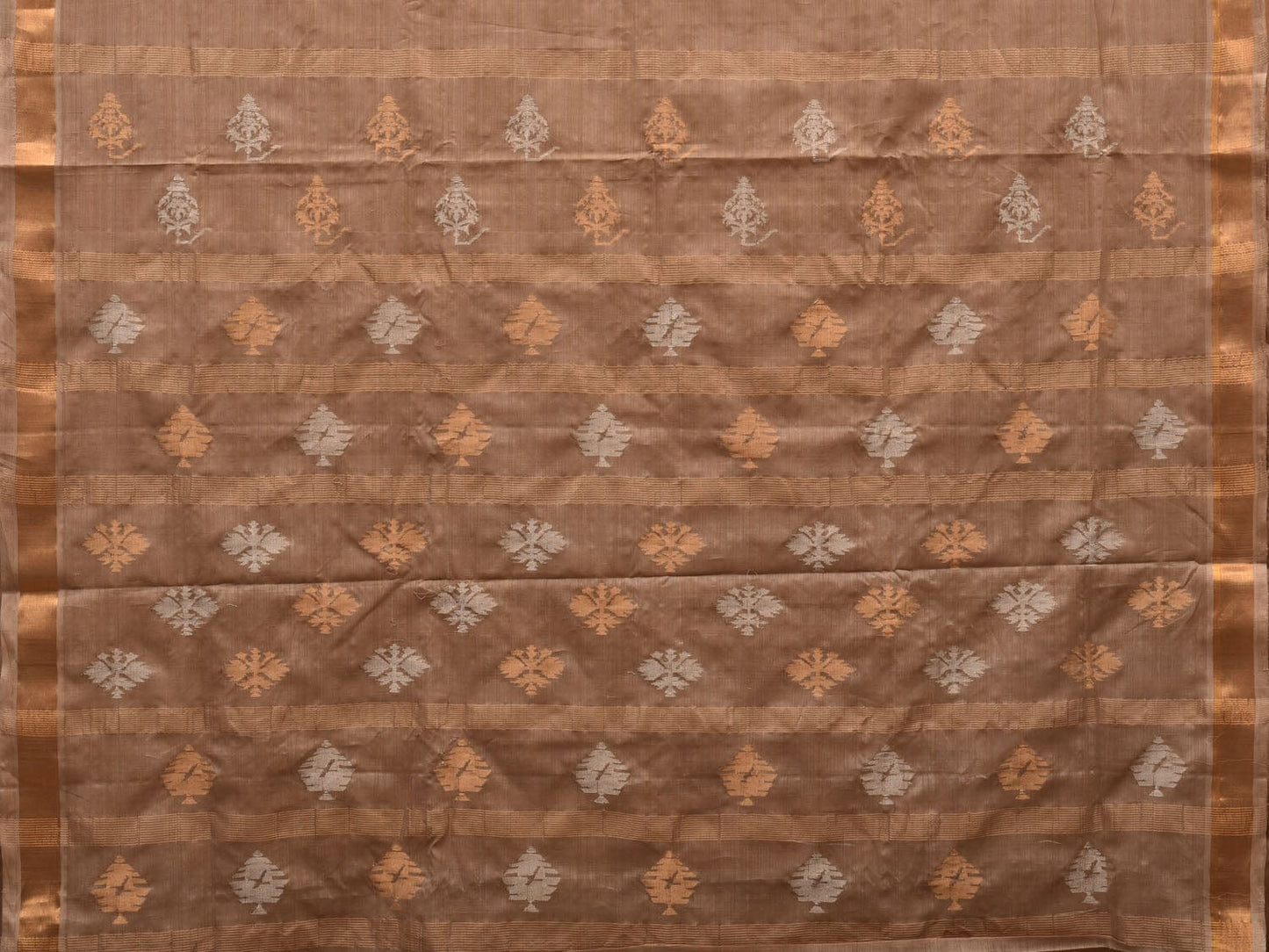 Cream Uppada Cotton Handloom Saree with Assorted Buta Pallu Design u1847