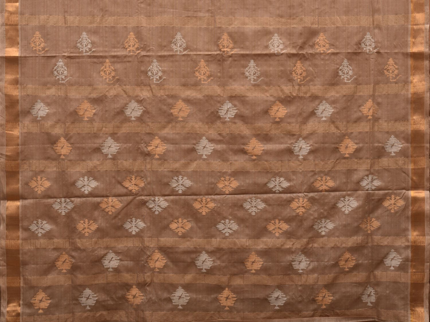 Cream Uppada Cotton Handloom Saree with Assorted Buta Pallu Design u1847