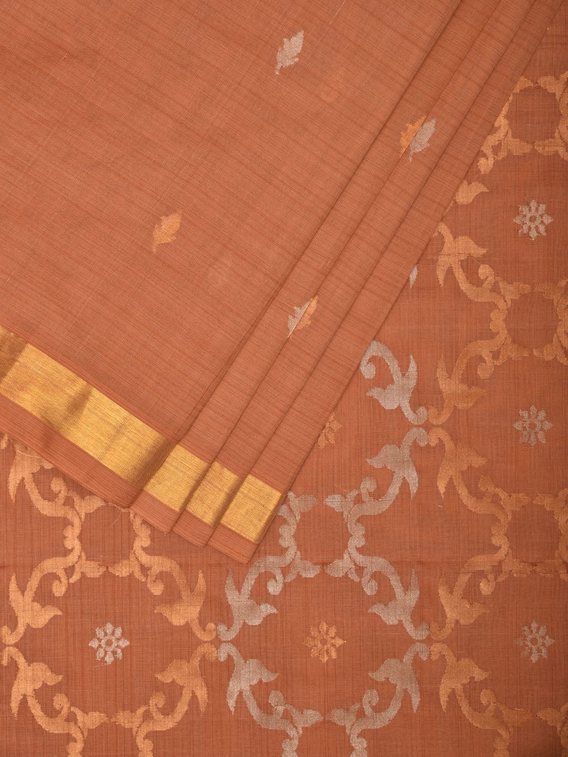 Cream Uppada Cotton Handloom Saree with Grill Pallu Design u2001