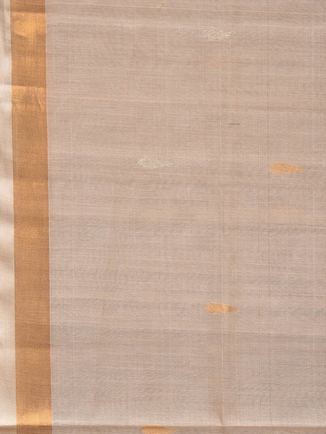 Cream Uppada Cotton Silk Handloom Saree with Floral Pallu Design u1978