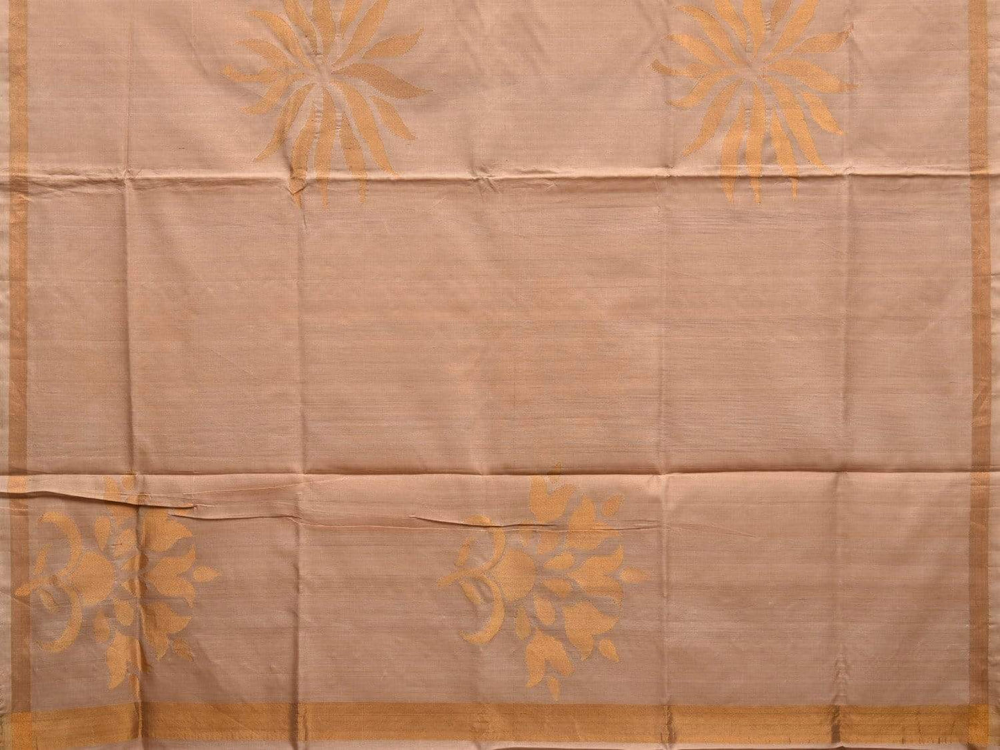 Cream Uppada Silk Handloom Saree with Big Body Buta Design u1819