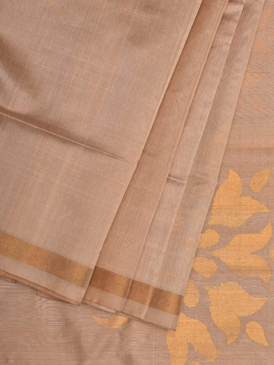 Cream Uppada Silk Handloom Saree with Big Body Buta Design u1819