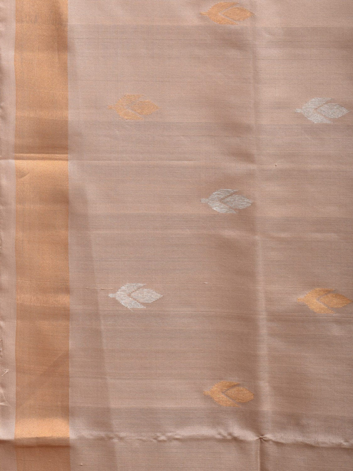 Cream Uppada Silk Handloom Saree with Floral and Birds Pallu Design u2228