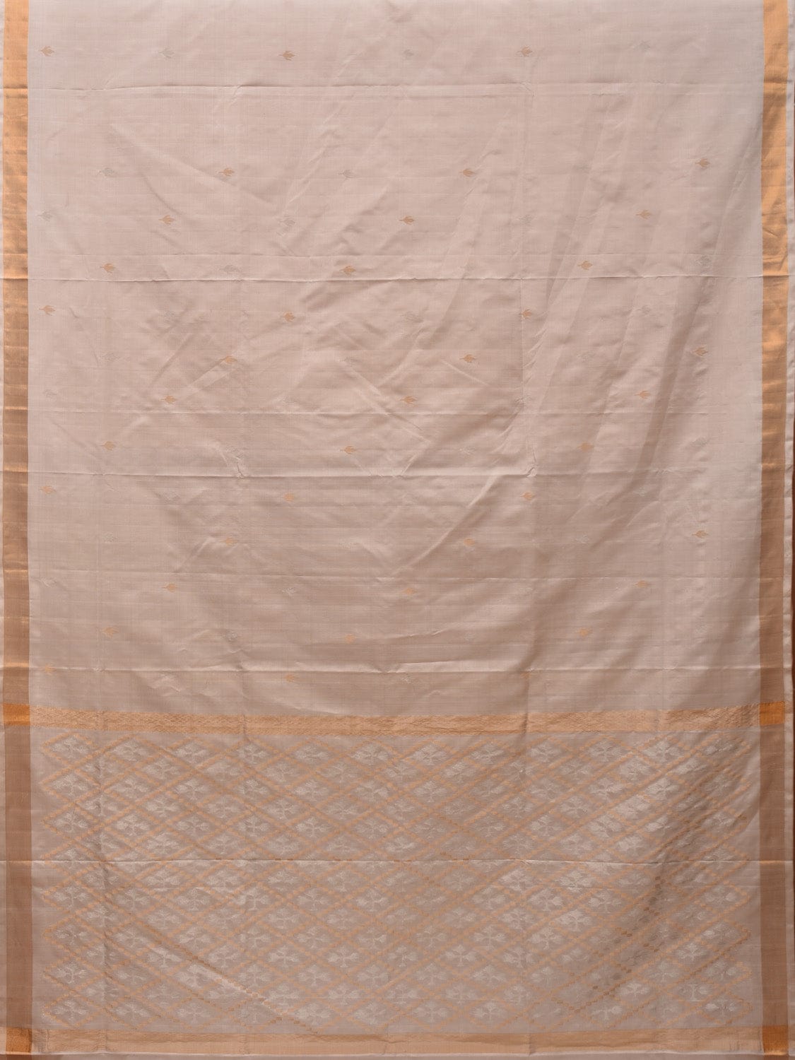 Cream Uppada Silk Handloom Saree with Jamdani Pallu Design u1902