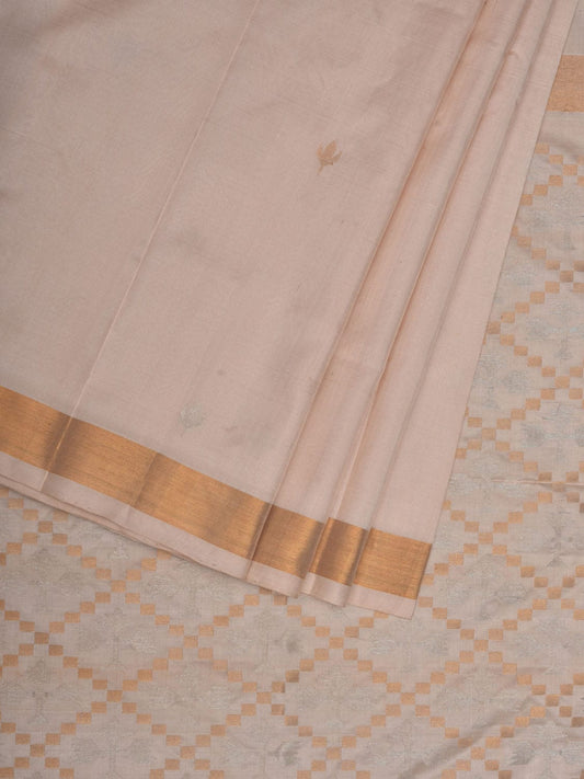 Cream Uppada Silk Handloom Saree with Jamdani Pallu Design u1902