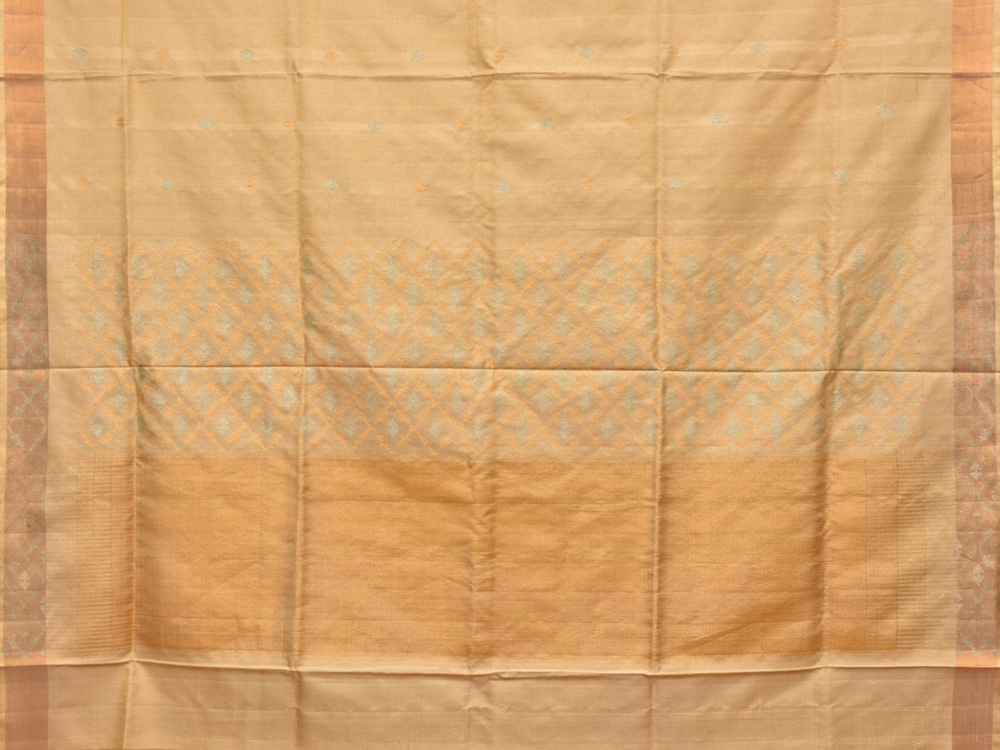 Cream Uppada Silk Handloom Saree with Jamdani Pallu Design u2067