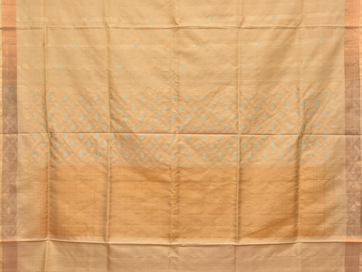 Cream Uppada Silk Handloom Saree with Jamdani Pallu Design u2067