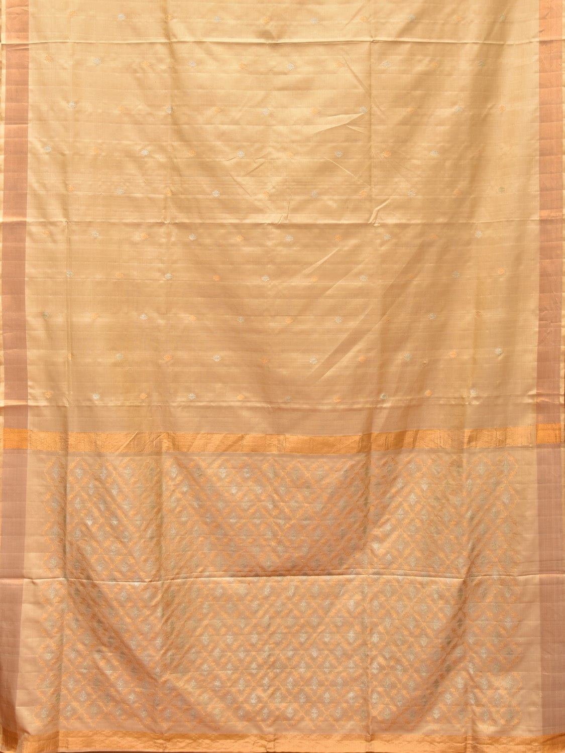 Cream Uppada Silk Handloom Saree with Jamdani Pallu Design u2106