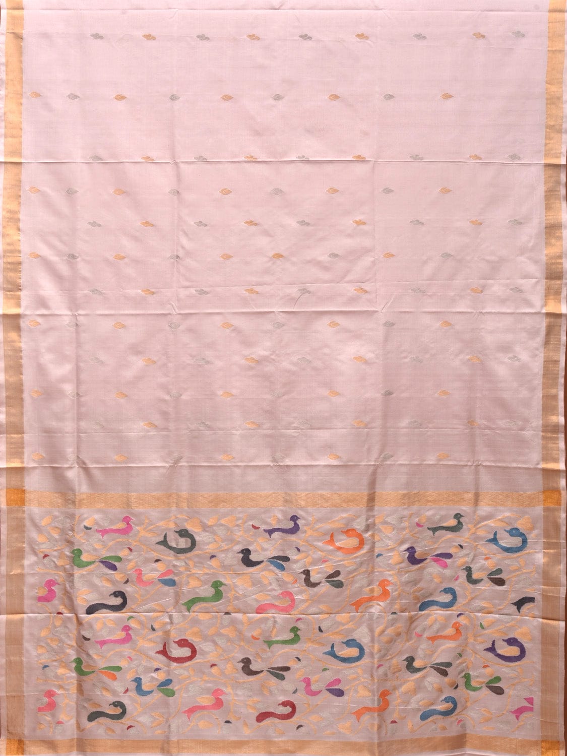 Cream Uppada Silk Handloom Saree with Rich Pallu Design u1915