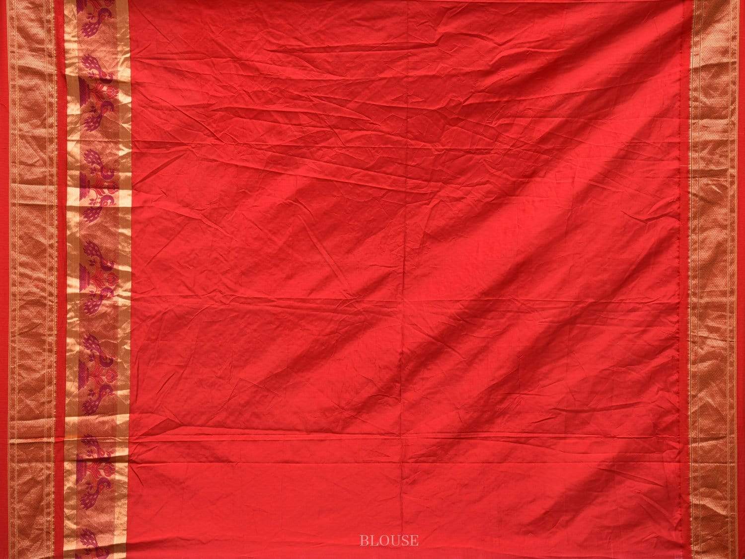 Dark Blue and Red Bandhani Paithani Silk Handloom Saree with Buta Design bn0193