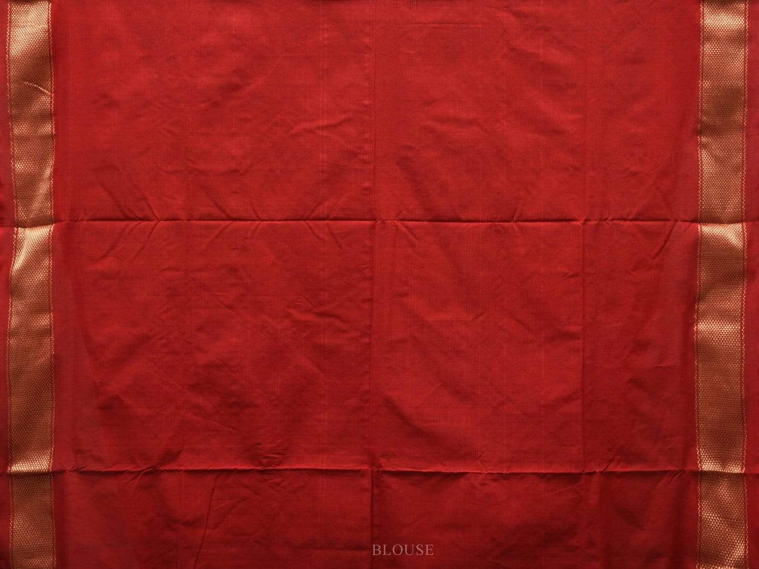 Dark Blue and Red Pochampally Ikat Cotton Handloom Saree with Zari Border Design i0629