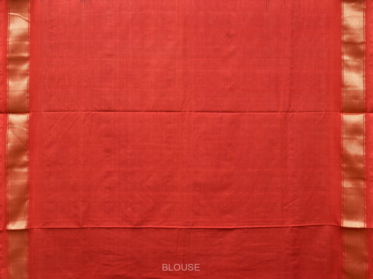 Dark Blue and Red Pochampally Ikat Cotton Handloom Saree with Zari Border Design i0790