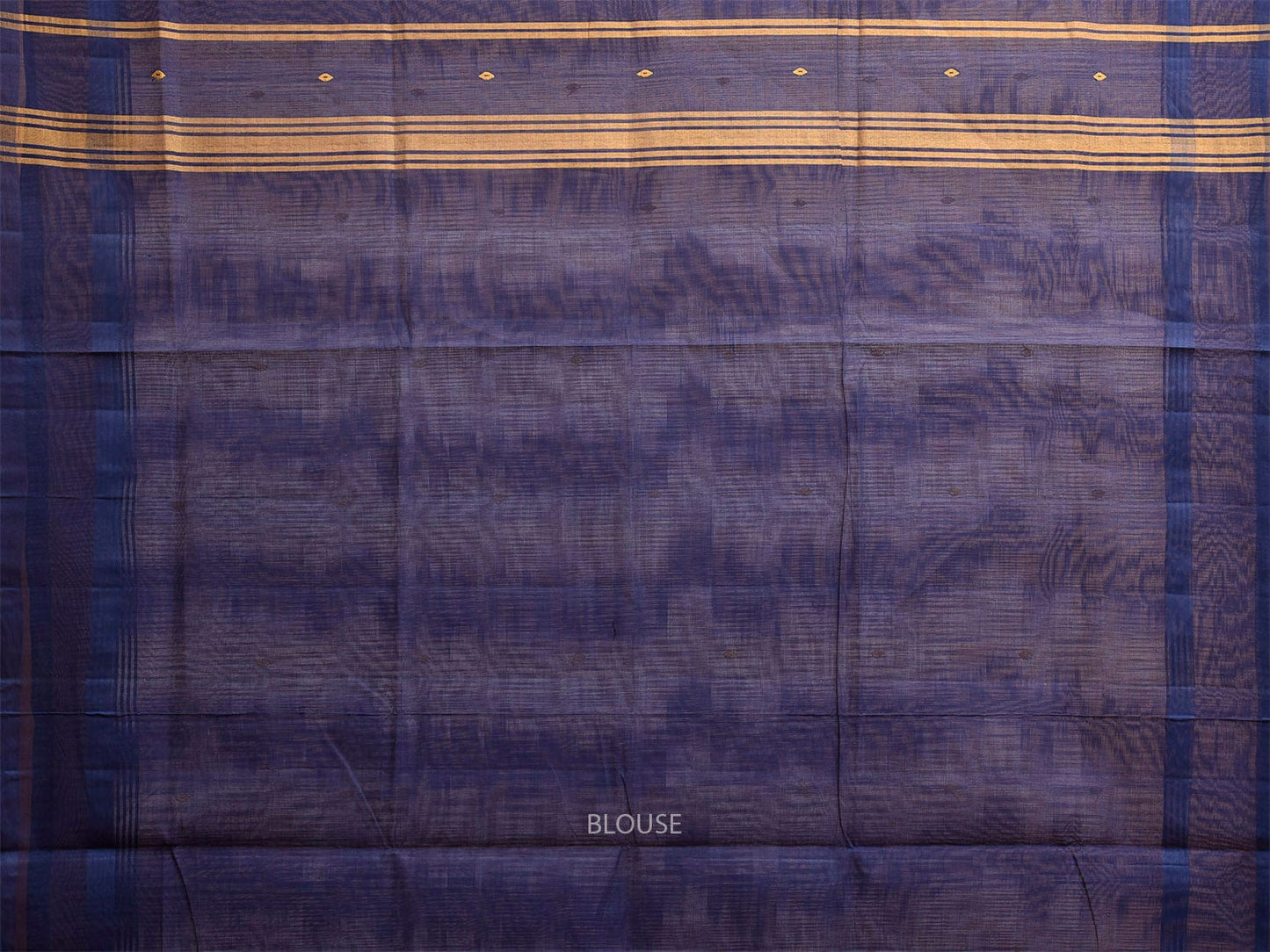 Dark Blue and White Venkatagiri Cotton Saree with Strips Pallu and Ikat Style Design v0131