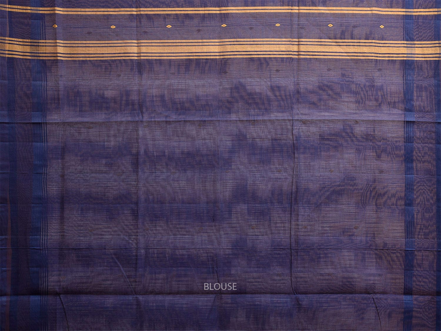 Dark Blue and White Venkatagiri Cotton Saree with Strips Pallu and Ikat Style Design v0131