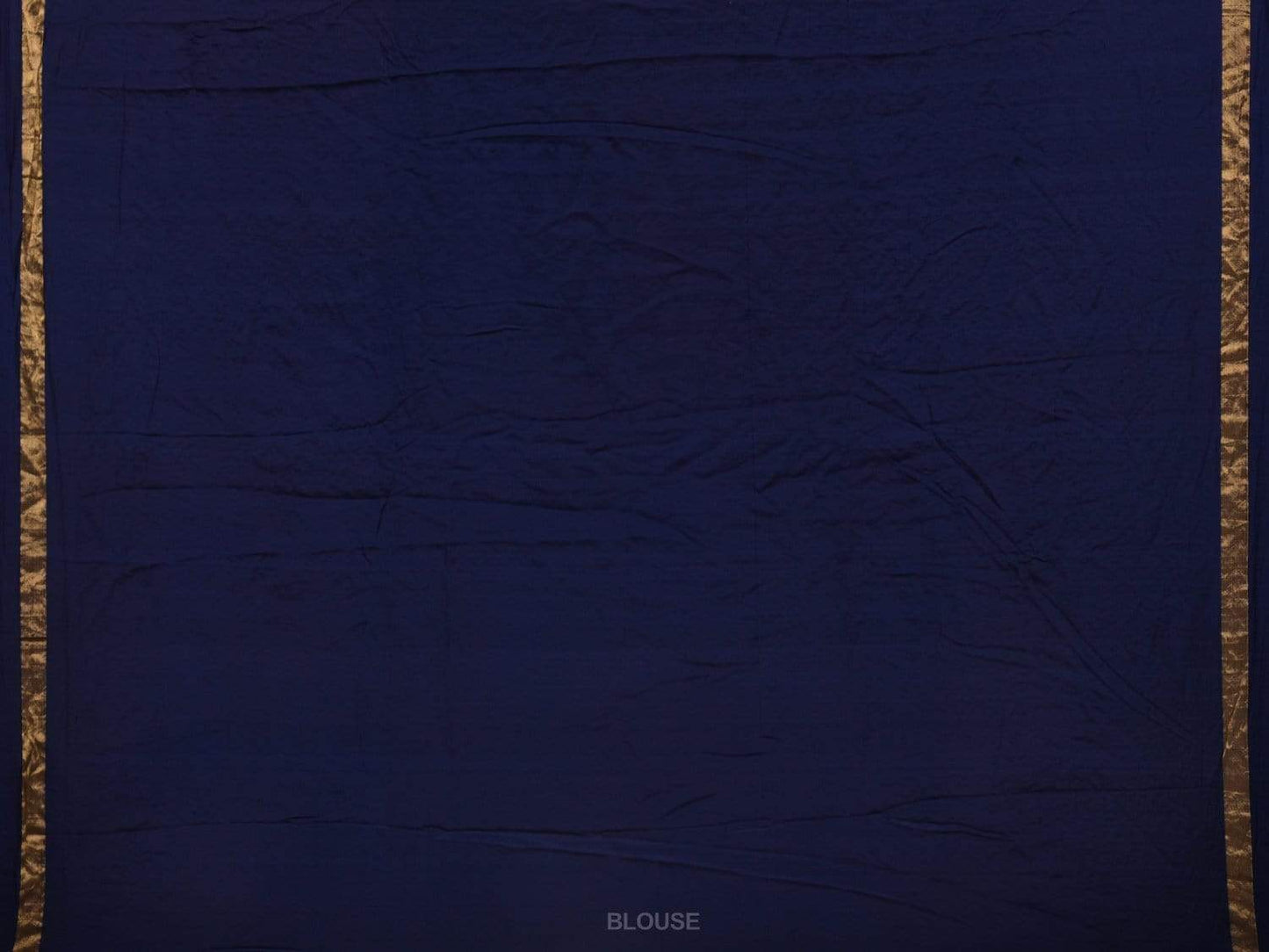 Dark Blue Bandhani Kanchipuram Silk Handloom Saree with Middle Brocade Design bn0294