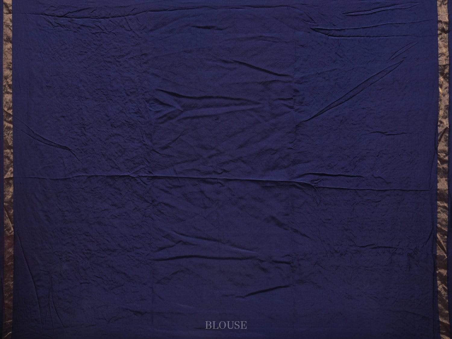 Dark Blue Bandhani Kanchipuram Silk Handloom Saree with Middle Brocade Design bn0314