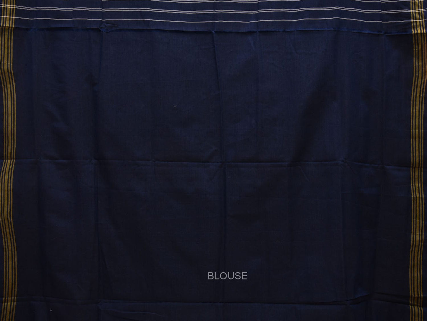 Dark Blue Ikat Cotton Handloom Saree with All Over Design i0727